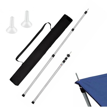 Aluminium Pitching Pole Telescopic Tent Poles 2.3m