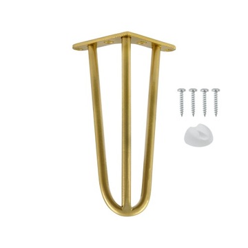 MORIA DESIGN Hairpin legs nóżka noga komody szafki 36 cm fi 10 złoty GRATIS
