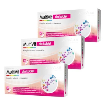 ACTIVLAB MULTIVIT DLA KOBIET 60 KAPS WITAMINA B x3