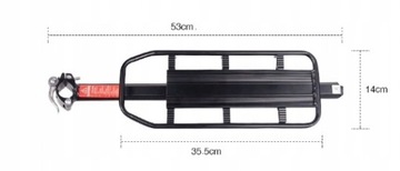Bagażnik Rowerowy Tylny do Roweru Montowany do Sztycy Uniwersalny Lekki