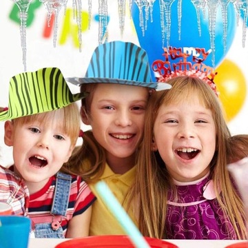 ШЛЯПКИ ДЛЯ ВЕЧЕРИНКИ Праздничные шляпы из пластика неонового цвета.