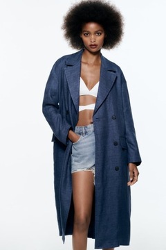 płaszcz lniany z limitowanej edycji Zara S 36