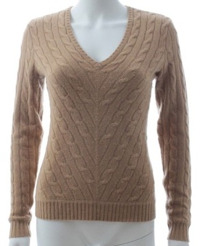 RALPH LAUREN (Black Label) sweter 100% CASHMERE camel r. L (jak NOWY)