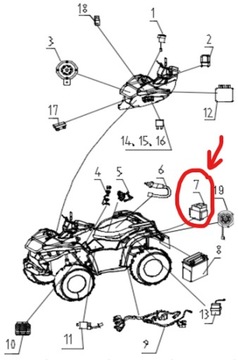 РЕЛЕ СТАРТЕРА СТАРТЕР КОНТАКТ Quad ATV Багги GS-MOON 250/260/300cc