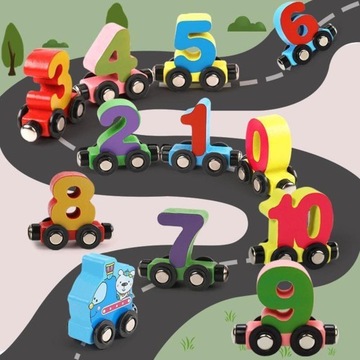 Набор обучающих игрушек с цифровым поездом для детей 3, 4, 5 лет