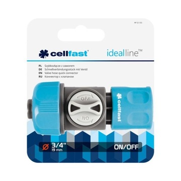 Быстроразъемный разъем с клапаном IDEAL Cellfast 3/4 дюйма