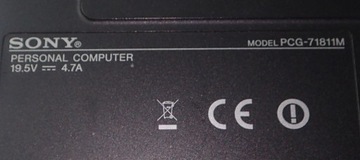 SONY VAIO PCG-71811M нижний корпус 4VHK1BHN020