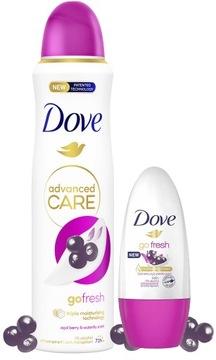 Dove Go Fresh Acai Antyperspirant w sprayu + kulka