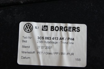 POLIČKA KUFRU VOLKSWAGEN OE 3C5863413AK