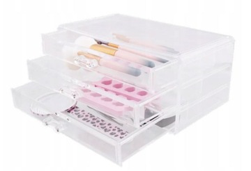 ОРГАНАЙЗЕР ДЛЯ КОСМЕТИКИ КОНТЕЙНЕР С ПОСУВОЙ 16 ЭЛЕМЕНТОВ БОЛЬШОЙ