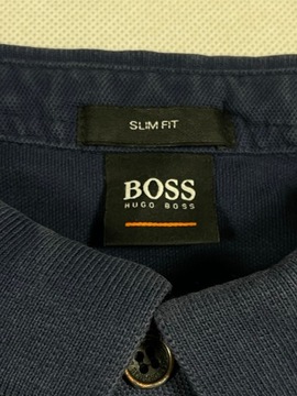 Hugo Boss polo męska unikat logo slim fit klasyk M