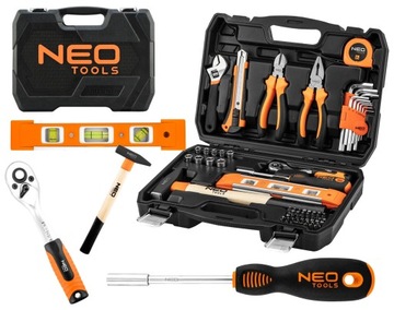 НАБОР ИНСТРУМЕНТОВ NEO ТОРЦЕВЫЕ КЛЮЧИ 60 ШТ. TORX IMBUS МОЛОТОК ПЛОСКОГУБЦЫ НОЖ