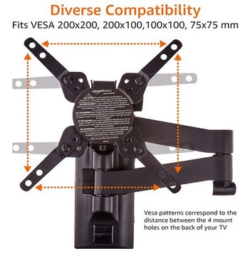 ПОВОРОТНОЕ КРЕПЛЕНИЕ ДЛЯ ТЕЛЕВИЗОРА AMAZON 12–39 ДЮЙМОВ