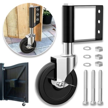 PROFESJONALNE KOŁO DO BRAMY OGRODOWYCH ŁOŻYSKA SPRĘŻYNA 4