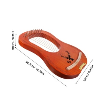 1ZEST LYRA SET 10 STRINGS ROSEWOOD COLOURED HARP