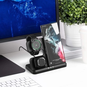 Беспроводное индуктивное зарядное устройство Подставка для зарядки часов-телефона