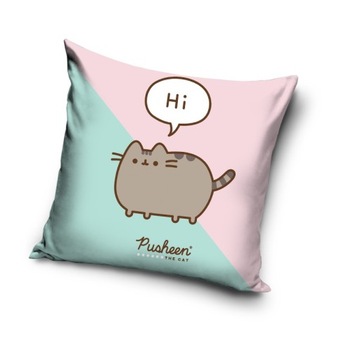 Poszewka na poduszkę velvet welurowa jaśka jasiek kot pusheen 40x40