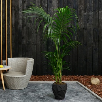 Крышка/вазон/декор 19 см, черный бетон