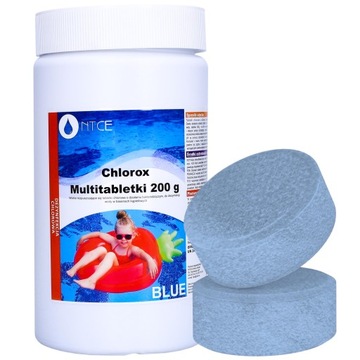 CHLOR TABLETKI 10w1 BLUE 200g NIEBIESKA WODA 1kg