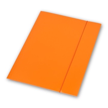 Teczka INTERDRUK z gumką A4 fluo pomarańczowa