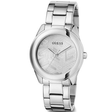 Серебряные женские часы Guess Cubed с браслетом GW0606L1
