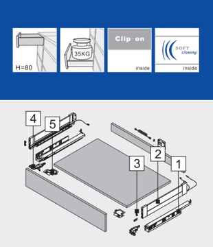 LED MagicBox L-500 H-80 АНТРАЦИТ LED выдвижной ящик