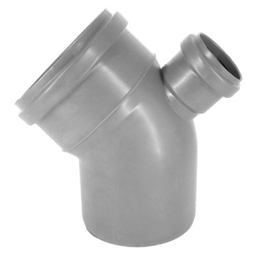 Kolano kanalizacyjne PCV PP 110x45° redukcyjne fi 50 odejście GÓRNE
