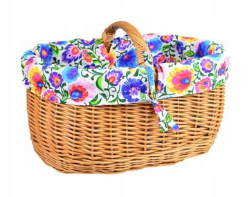 Плетеная КОРЗИНА ДЛЯ ПИКНИКА XL + ВСТАВКА