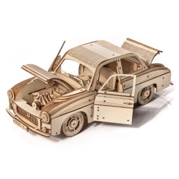 3D Модель Деревянного Пазла Маленькая История - Автомобиль FSO Syrena 105