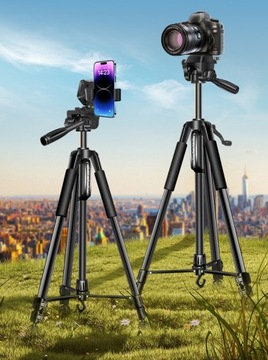 STATYW FOTOGRAFICZNY 165cm DO APARATU KAMERY +UCHWYT NA TELEFON +POKROWIEC