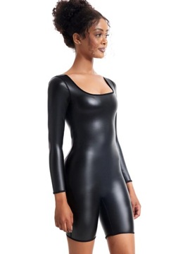 Women Leather Bodysuit Full Body Shaper Tummy Cont