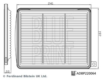BLUE PRINT ADBP220064 FILTR VZDUCHU