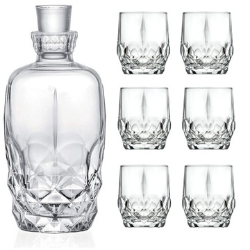 Bohemia KOMPLET whisky Karafka 6 szklanek Desire