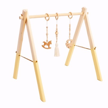 Stojak Baby Gym gimnastyczny Żółty Montessori na prezent baby shower