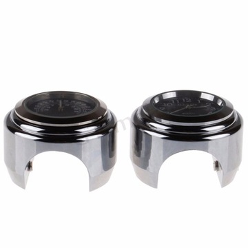 ЧАСЫ+МОТОЦИКЛОВЫЙ ТЕРМОМЕТР ЧЕРНЫЙ ХРОМИРОВАННЫЙ ЦИФЕРБЛАТ