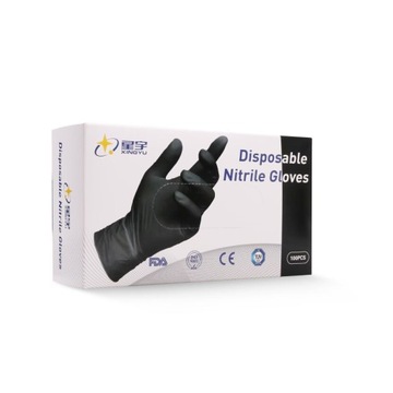 RĘKAWICZKI NITRYLOWE PMCARE CZARNE L 100SZT