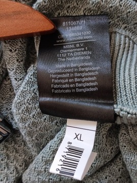 50 MARKS & SPENCER sweterek zielony szałwiowy wiskoza luźny minimalizm