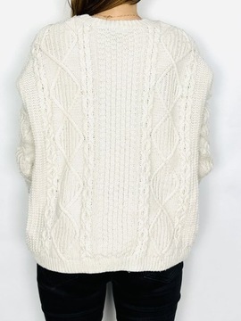 Sweter oversize warkocze M 38 Topshop