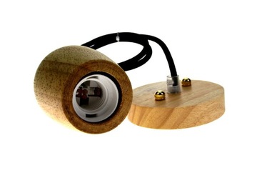 Lampa wisząca drewniana