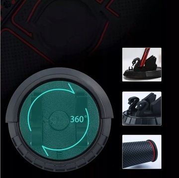 АВТОМОБИЛЬНЫЙ ПРОТИВОСКОЛЬЖАЮЩИЙ КОВРИК ДЛЯ ТЕЛЕФОНА 4 В 1 УНИВЕРСАЛЬНАЯ ПОВОРОТНАЯ РУЧКА