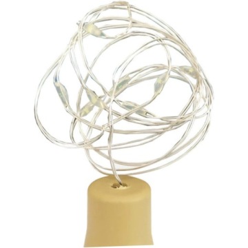 КРЫШКА БУТЫЛКИ 20 СВЕТОДИОДНЫХ СОЛНЕЧНЫХ ЛАМП ОТДЕЛКА ПРОВОЛОКОЙ