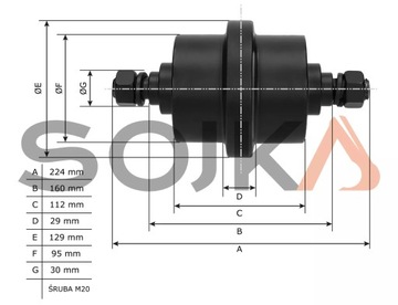 Каток опорный DOOSAN DX27Z (K1014351B)