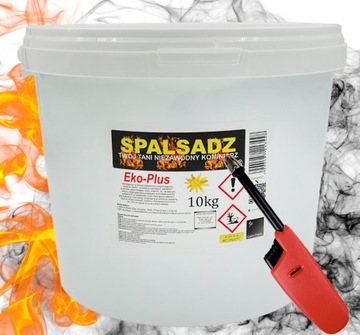 Spalsadz DO WYPALANIA SADZY komina PIECA PROSZEK NA SADZĘ 10kg +zapalniczka
