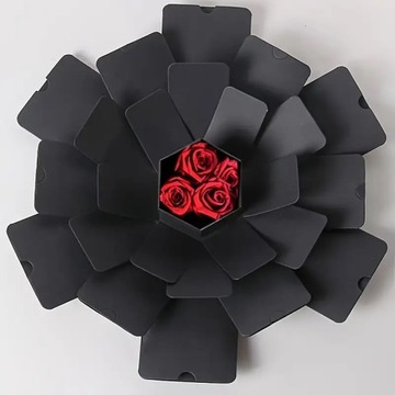 Eksplodujące Pudełko Niespodzianka Kreatywny Prezent Na Każdą Okazję czarne