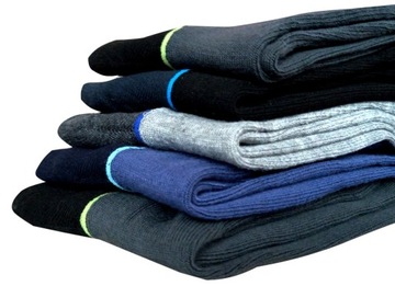 10 мужских длинных хлопковых НОСКОВ 42-46 Разноцветные спортивные носки