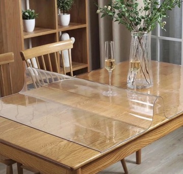 Мягкая защитная пленка из стеклянного коврика для столешницы стола, 1,5 мм, 90X70