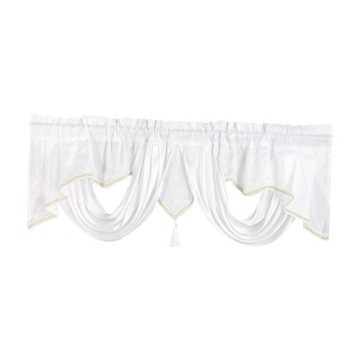 Карманный стержень Valance, дышащая оконная занавеска, панель, декор для окон, белый цвет