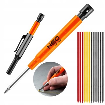 МЕХАНИЧЕСКИЙ КАРАНДАШ NEO SKYLEN СО СТИЛЯМИ И ТОЧИЛКОЙ ОРАНЖЕВЫЙ 13-816