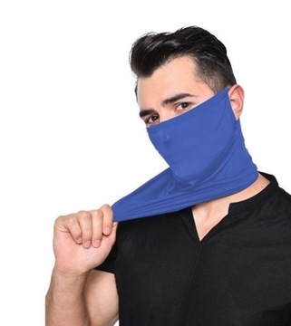 2X UNIWERSALNA NIEBIESKA MASKA KOMINIARKA CHUSTA BANDANA KOMIN NA TWARZ