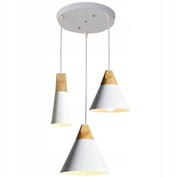 LAMPA WISZĄCA DREWNO LOFT INDUSTRIAL SCANDI 3 CPR WHITE
